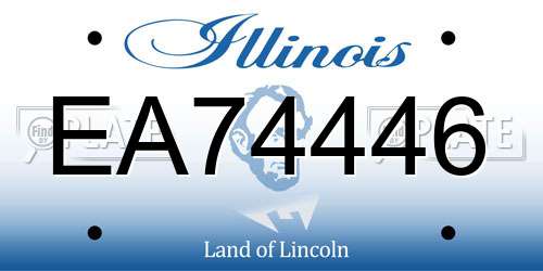 EA74446 Illinois License Plate