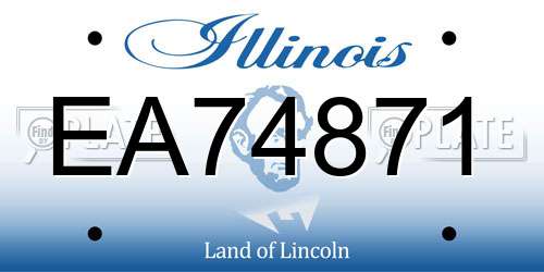 EA74871 Illinois License Plate