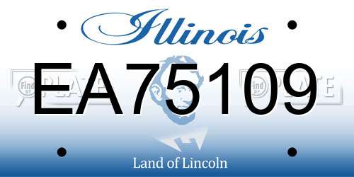 EA75109 Illinois License Plate
