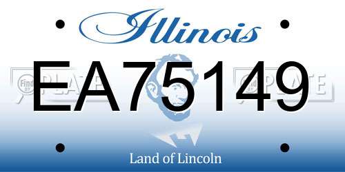 EA75149 Illinois License Plate
