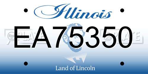 EA75350 Illinois License Plate