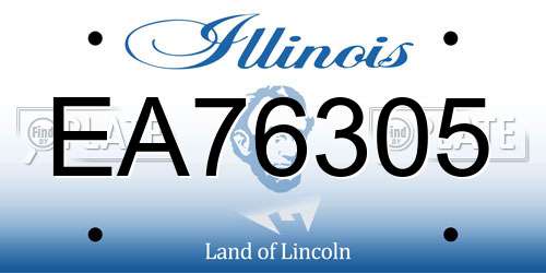 EA76305 Illinois License Plate