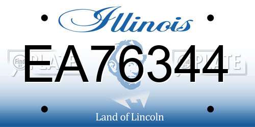 EA76344 Illinois License Plate