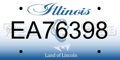 EA76398 Illinois License Plate