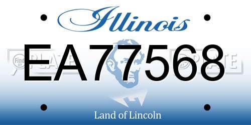 EA77568 Illinois License Plate