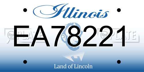 EA78221 Illinois License Plate