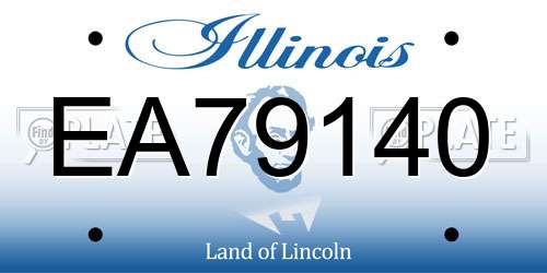 EA79140 Illinois License Plate