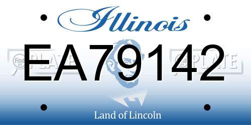 EA79142 Illinois License Plate