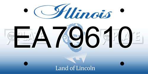 EA79610 Illinois License Plate