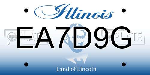 EA7D9G Illinois License Plate
