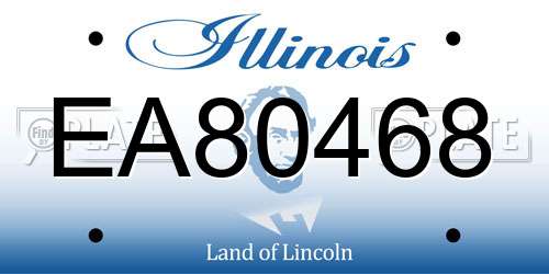 EA80468 Illinois License Plate
