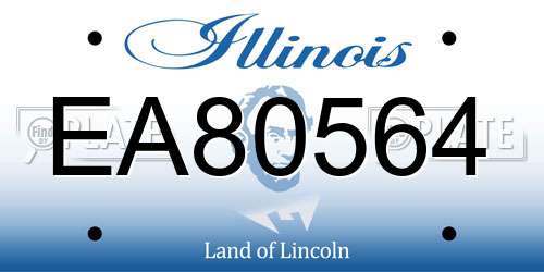 EA80564 Illinois License Plate