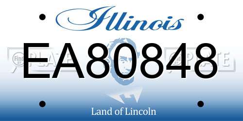 EA80848 Illinois License Plate
