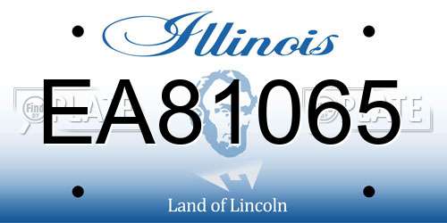 EA81065 Illinois License Plate