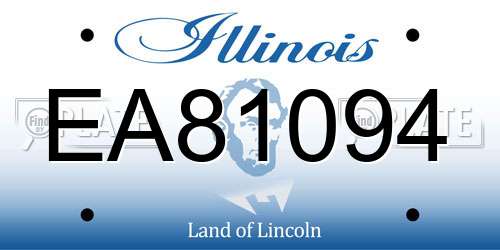 EA81094 Illinois License Plate