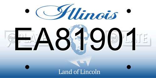 EA81901 Illinois License Plate