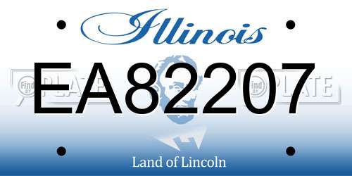 EA82207 Illinois License Plate