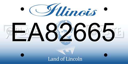 EA82665 Illinois License Plate