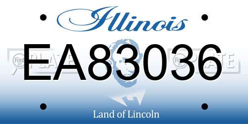 EA83036 Illinois License Plate