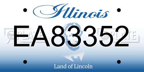 EA83352 Illinois License Plate