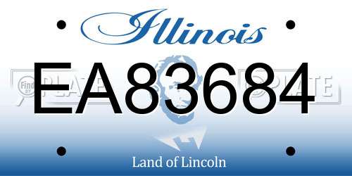 EA83684 license plate in IL state