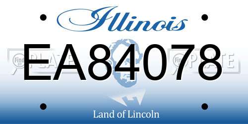 EA84078 Illinois License Plate