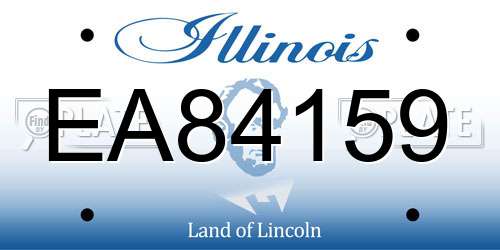 EA84159 Illinois License Plate