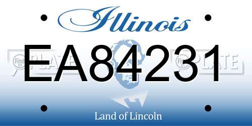 EA84231 Illinois License Plate
