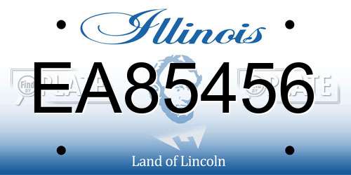 EA85456 Illinois License Plate