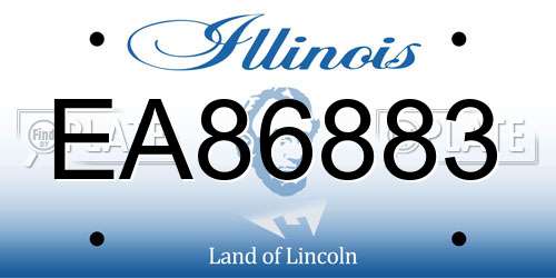 EA86883 Illinois License Plate