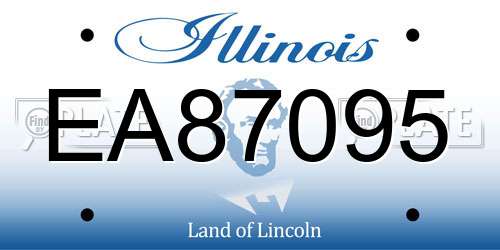 EA87095 Illinois License Plate