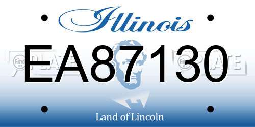 EA87130 Illinois License Plate