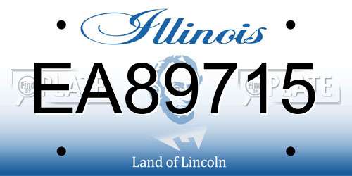 EA89715 Illinois License Plate
