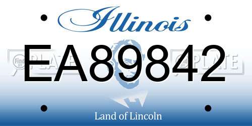 EA89842 Illinois License Plate