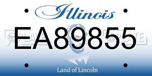 EA89855 Illinois License Plate