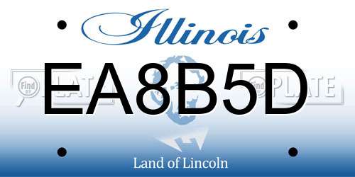 EA8B5D Illinois License Plate