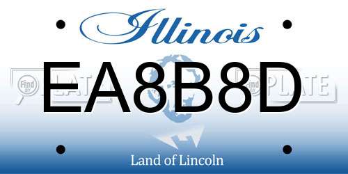 EA8B8D Illinois License Plate