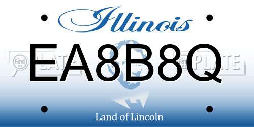 EA8B8Q Illinois License Plate