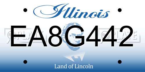 EA8G442 Illinois License Plate