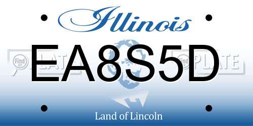 EA8S5D Illinois License Plate