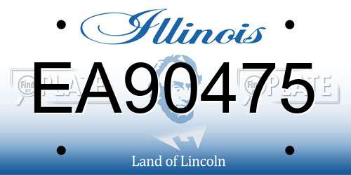EA90475 Illinois License Plate