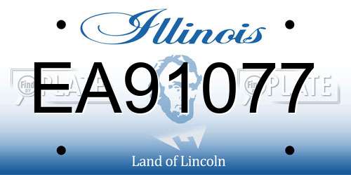 EA91077 Illinois License Plate