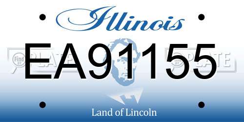 EA91155 Illinois License Plate