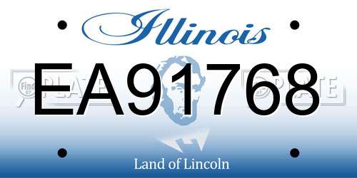 EA91768 Illinois License Plate