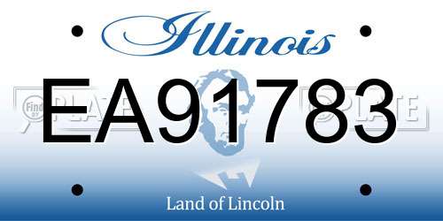 EA91783 Illinois License Plate