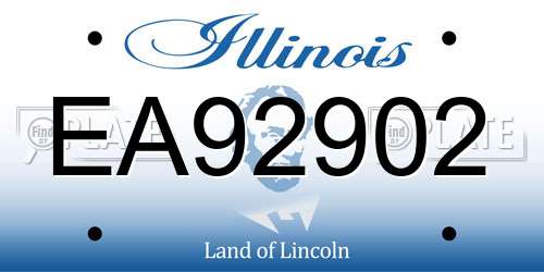 EA92902 Illinois License Plate