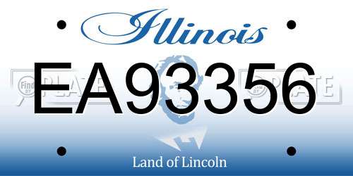 EA93356 Illinois License Plate