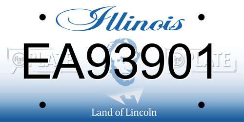 EA93901 Illinois License Plate
