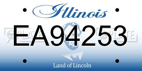 EA94253 Illinois License Plate