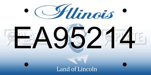 EA95214 Illinois License Plate